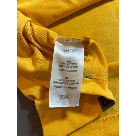 Elevate Men’s Polo Shirt Large Yellow Short Sleeve Performance Golf Casual Logo - Picture 11 of 13